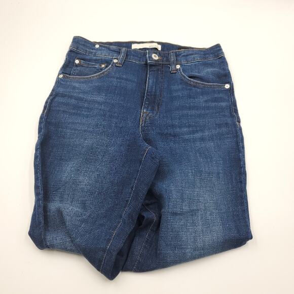 Ella Moss Medium Wash High Waist Straight Leg Ankle Jeans Size 6/28 - Picture 7 of 9